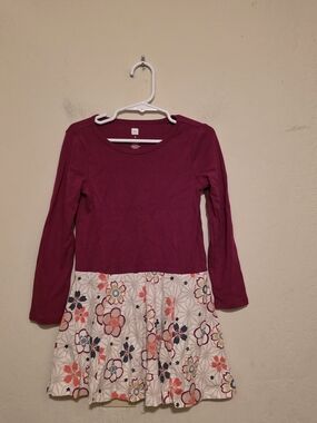 Tea Collection Girls Fit & Flare Floral Dress  Long Sleeve Cotton Size 4